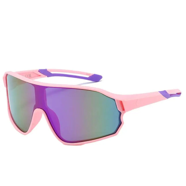 Outdoor cycling sunglasses bicycle windproof sunglasses dazzle color lens sunshade sports sunglasses