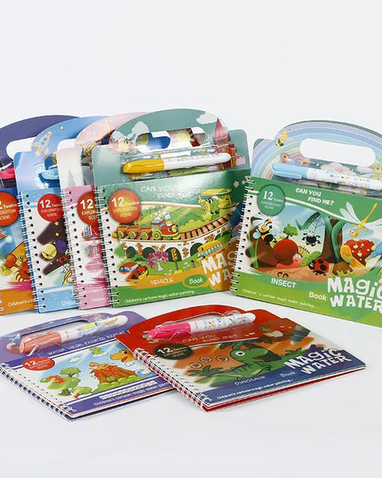 Magic Water Drawing Book - Reusable Montessori Toddler Toy, Mess-Free Painting for Early Education