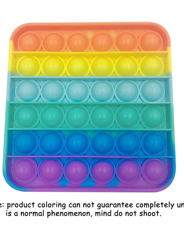 Push Pop Bubble Fidget Sensory Toy Stress Relief Toys Pack for Kids Adults Rainbow Anti-Anxiety Tools Office Stress Relief Toys