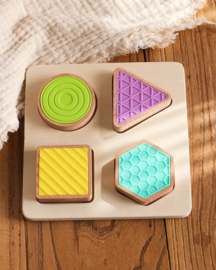 Montessori Wood Toys 0-12Months Baby Colorful Geometry Grasping Board Toys Newborn Sensory Touch Shape Recognition Game Toy Gift