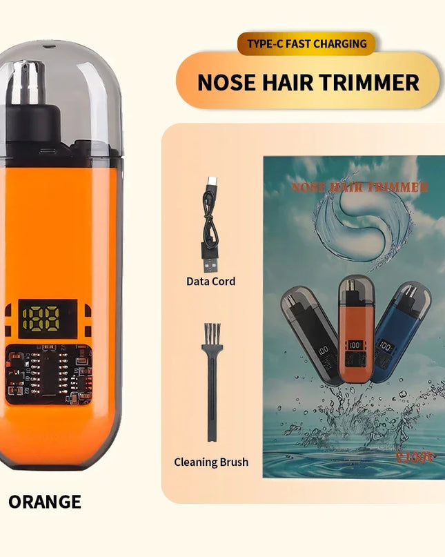 2 In 1 Electric Portable Ear And Nose Hair Trimmer Clipper 2024 Professional Painless Portable Eyebrow For Men
