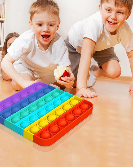 Push Pop Bubble Fidget Sensory Toy Stress Relief Toys Pack for Kids Adults Rainbow Anti-Anxiety Tools Office Stress Relief Toys