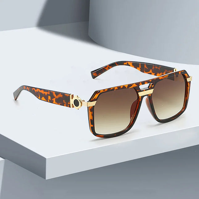 2025 Sunglasses for Women Fashionable Square Frame Glasses with Golden Decorative Legs and Exquisite Design for Women Glasses