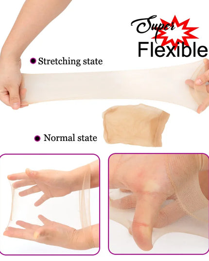 HD Wig Cap Weave Caps 6Pcs Skin Tone Bald Cap Hairnet Skin Tone Realistic Look Hd Scalp Wig Cap For Wigs Bundles Installation