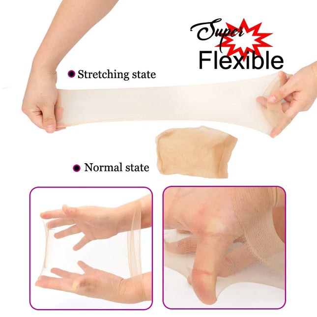 HD Wig Cap Weave Caps 6Pcs Skin Tone Bald Cap Hairnet Skin Tone Realistic Look Hd Scalp Wig Cap For Wigs Bundles Installation