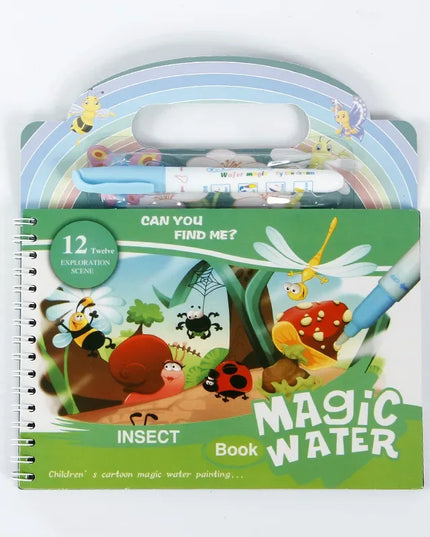 Magic Water Drawing Book - Reusable Montessori Toddler Toy, Mess-Free Painting for Early Education