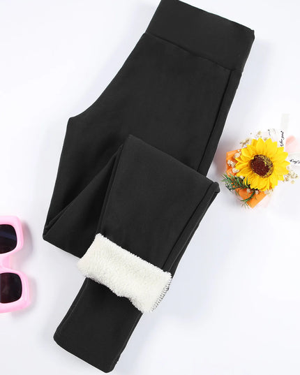 Autumn Winter Warm Fleece Women Leggings Velvet Thicken High Waist Tights Elastic Slim Solid Color Leggings Prevent Cold Tights