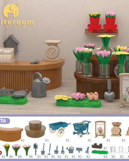 Small Dolls Mini Toys For Girls Gift Present House Accessories DIY Doll Furniture Set Bathroom Kitchen Living Room Bakery