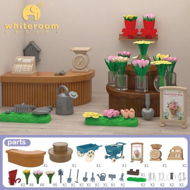 Small Dolls Mini Toys For Girls Gift Present House Accessories DIY Doll Furniture Set Bathroom Kitchen Living Room Bakery