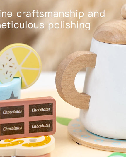Children's simulation wooden toys, tea set sets, pretend games, baby educational toys, birthday and holiday gifts