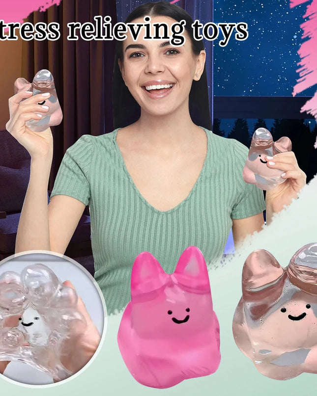 Squishy Bubble Pop Fidget Toy, Squeeze Sensory Ball & Octopus Popper, Anti-Anxiety Toy for Adults Kids, ASMR Fun Party Gift