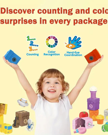 Toddler Learning Toys Montessori Train Set with Farm Animals Counting Sorting Toys Fine Motor Finger Puppets Games For Gifts