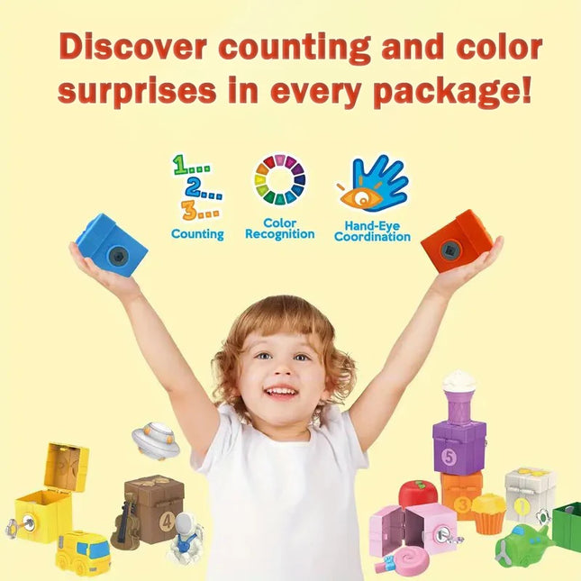 Toddler Learning Toys Montessori Train Set with Farm Animals Counting Sorting Toys Fine Motor Finger Puppets Games For Gifts