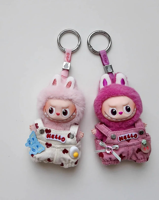 Cute Love overalls For mini labubu clothing Labubu 4.0 The Monsters Pin for Love Series doll outfit Accessories toy gifts