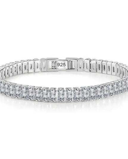 Real 3MM D VVS Moissanite Tennis Bracelet Passes Diamond Sparkling Test Solid S925 Jewelry Wedding Women Gift