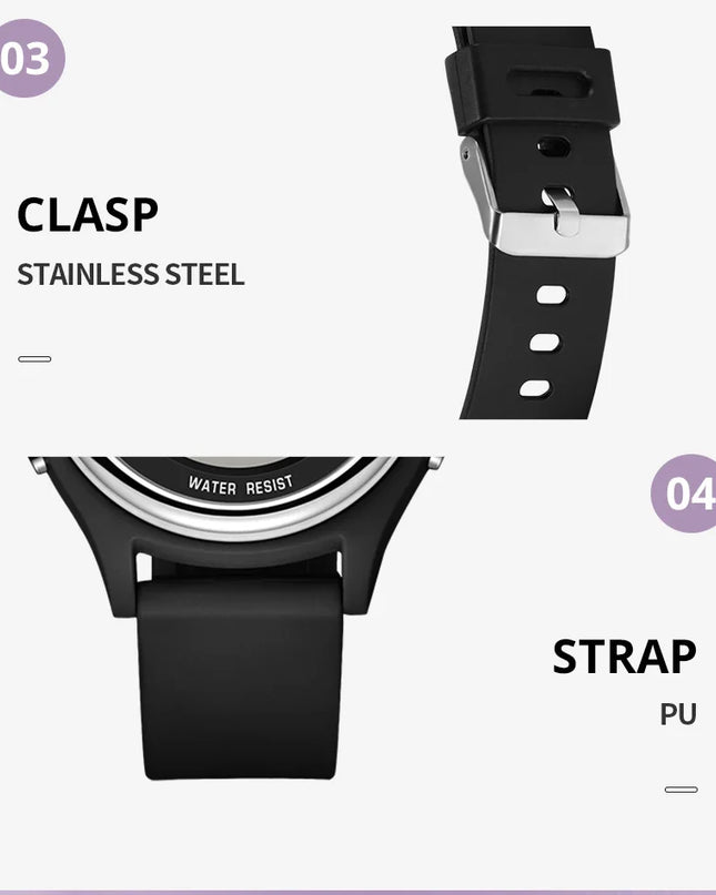 SYNOKE Colorful Children Seven Lights Watches Sport Students Digital Watch For Kids Waterproof Electronic Watch Shock Resist