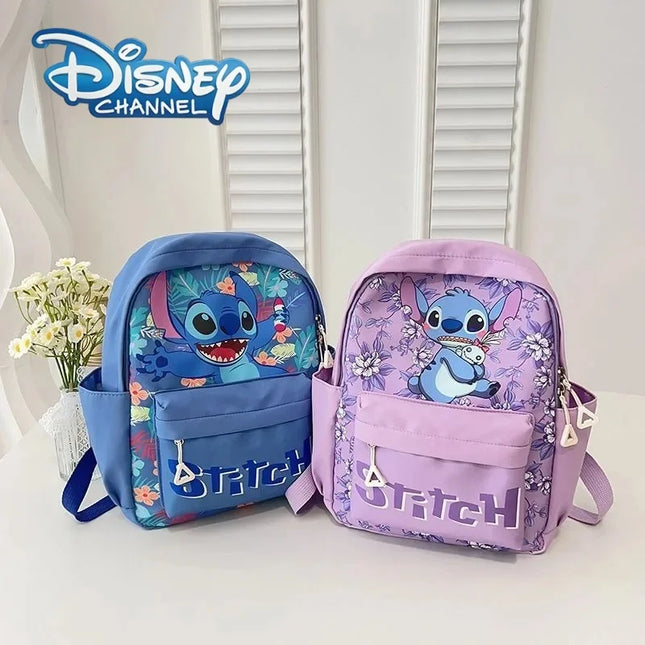 2025New Disney Lilo and Stitch Backpack Kawaii Cartoon Anime Printed Accessories Storage Bag Children's Casual Shoulder Bag Gift