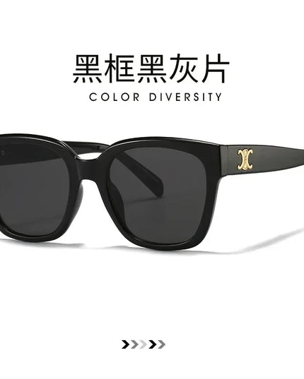 Man Summer 2025 new sunglasses high-end square slimming Facebook same style sunglasses anti UV simple women's version