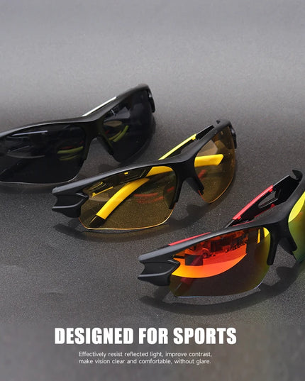 Sports Sunglasses for Men & Women – Semi-Rimless UV400 Protection for Baseball, Running, Fishing, Golf & Driving