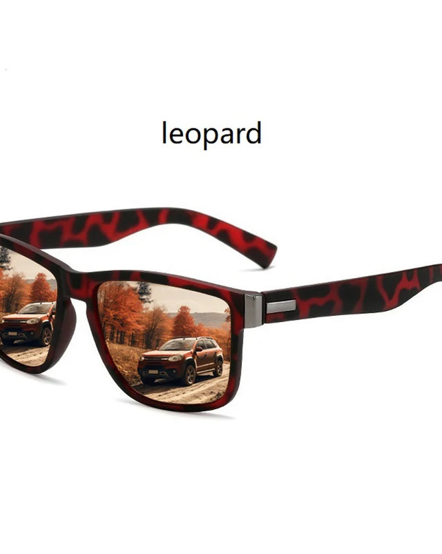 4 PCS Fashion Vintage Pattern Square Sunglasses Men Women Fishing Driving Man Luxury Brand Designer Sun Glasses UV400 Eyewear ﻿