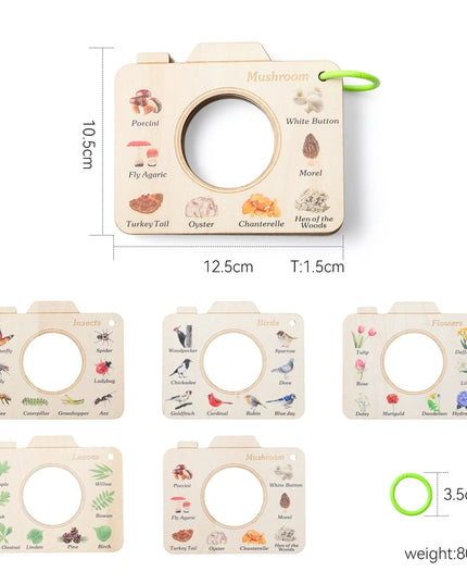 Montessori Wood Book Toys Educational Toys Outdoor Animals Plants Cognitive Puzzle Toys for Kids Wooden 0 12 Months Baby Toys