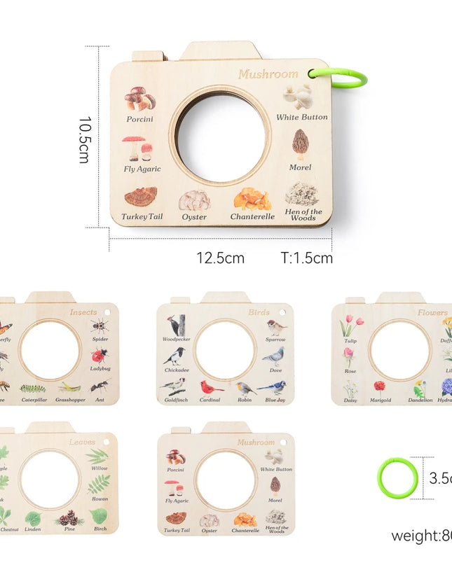 Montessori Wood Book Toys Educational Toys Outdoor Animals Plants Cognitive Puzzle Toys for Kids Wooden 0 12 Months Baby Toys