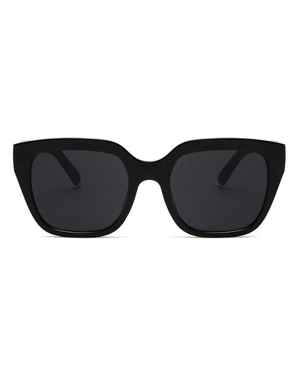 SHONEMES Square Sunglasses Vintage Men Women Shades Big Frame Outdoor UV400 Sun Glasses Black White for Female Male