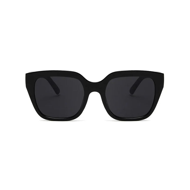 SHONEMES Square Sunglasses Vintage Men Women Shades Big Frame Outdoor UV400 Sun Glasses Black White for Female Male