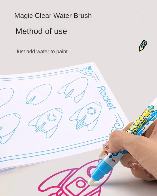 Magic Water Drawing Mat Reusable Doodle Painting Board with Pens Montessori Educational Toys for Kids Halloween Christmas Gift