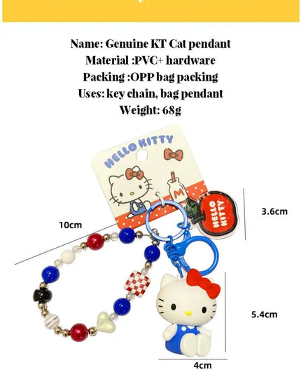 New Hello Kitty Creative Keychain Backpack Pendant Car Interior Couple Accessories Cartoon Decoration Children's Birthday Gift