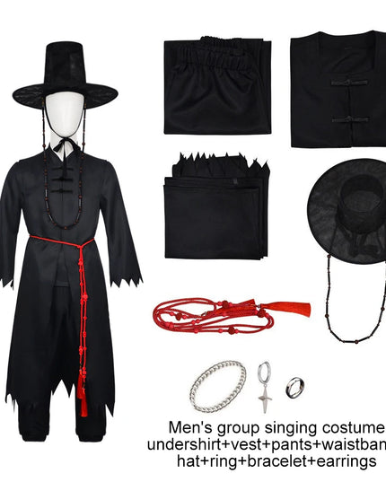 Kids Set KPOP Boys Cosplay Costume Little Boy Anime Cosplay Clothes Halloween Carnival Party Uniform Prop