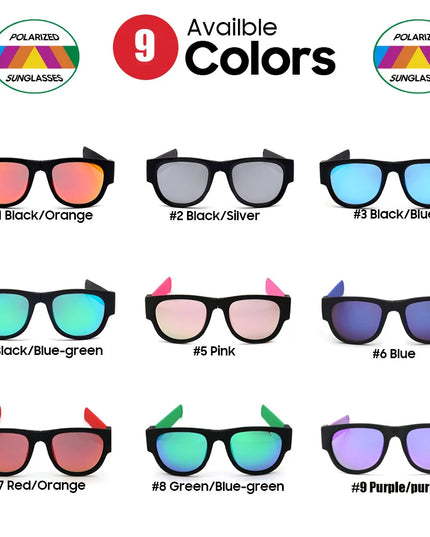 IENJOY Active Sunglasses Foldable Sunglasses Polarized Sunglasses for Men Sports Glasses Driving Cycling Sunglasses Polariod