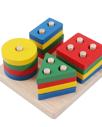 Montessori Wooden Games Baby Toys Puzzle Geometry Educational Games Kids Development Early Learning Toys For Children 1 Year 2