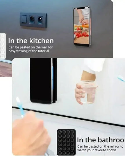 Phone Silicone Suction Cup Holder Multifunctional Suction Cup Wall Stand Square Anti-Slip Single-Sided Case Mount Back Sticker