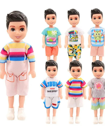 Fashion Wear Kids Toys Doll Clothes Mini Dress Dad Mom Baby Family Outfit Accessories For Dolls DIY Birthday Gift