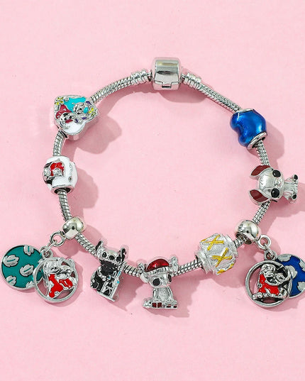 Christmas Disney Stitch Charm DIY Bracelet Fashion Cute Advent Surprise Blind Box for Friend Festival Jewelry Unique Gift