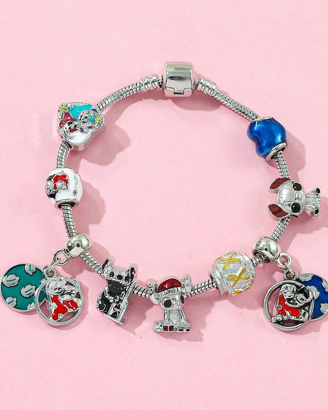 Christmas Disney Stitch Charm DIY Bracelet Fashion Cute Advent Surprise Blind Box for Friend Festival Jewelry Unique Gift