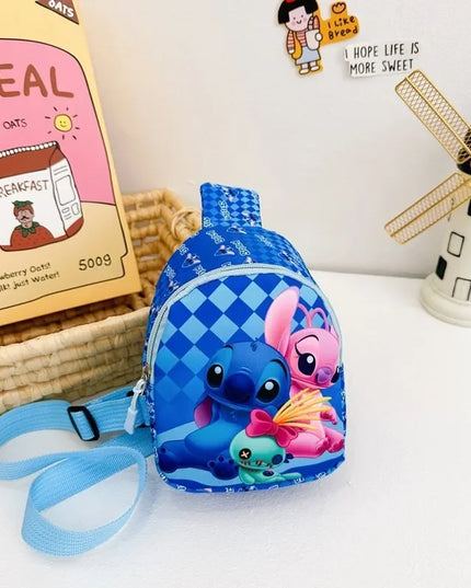 New Stitch Cartoon Children's Bags Fashion Casual Messenger Bag New Tide Take Coin Purse Boy Chest Bag Holiday Gift  Wholesale