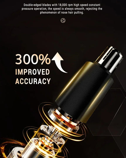 2 In 1 Electric Portable Ear And Nose Hair Trimmer Clipper 2024 Professional Painless Portable Eyebrow For Men