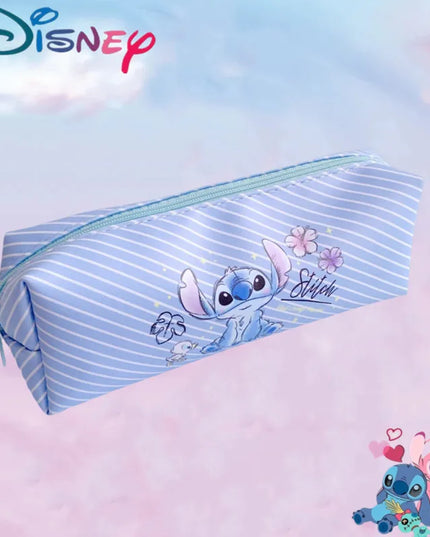 Disney Stitch Anime Pencil Case Stitch Print Pen Bag  Cartoon Students Storage Bag Stationery kids Toy Student Christmars Gift