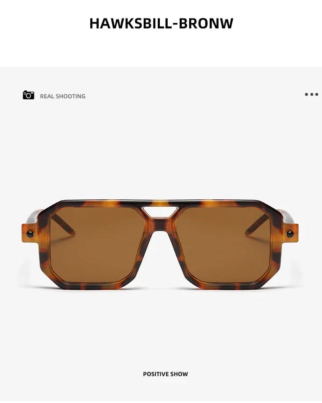 Square Sunglasses For Men Women Blue Light Blocking Shades UV400 Sun Glasses Luxury Thick Frame Eyeglasses Driving Eyewear