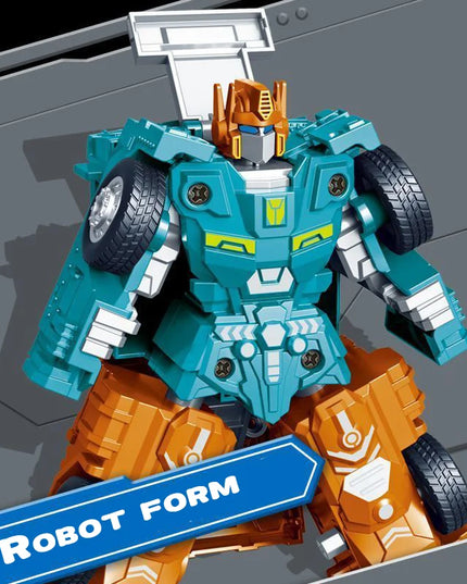 Children's transformable car toys, baby truck, mecha, robot, Police officer model, educational boy,Children's transformable toys