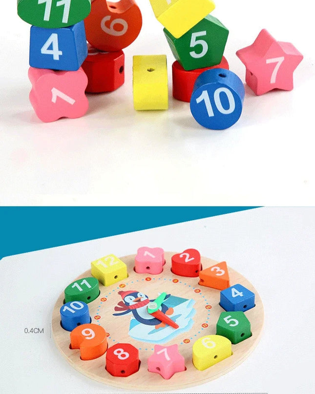 Montessori Wooden Toys for Babies 1 2 3 Years Boy Girl Gift Baby Development Games Wood Puzzle for Kids Educational Learning Toy