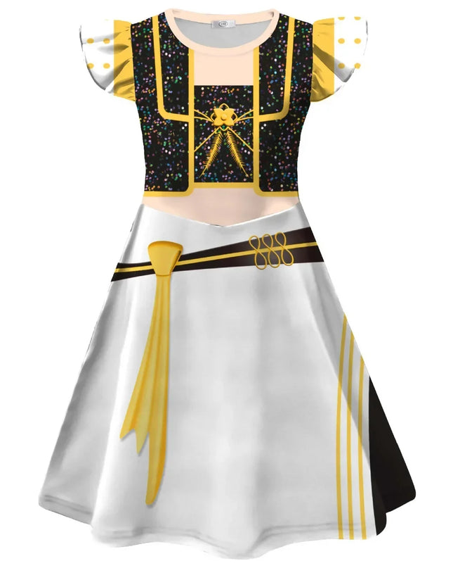 Kids K-Pop Demon Hunters Zoey Rumi Mira Costume Fancy Dress Cosplay Huntrix Idol Movie Cosplay for Girls Kids Halloween Carnival
