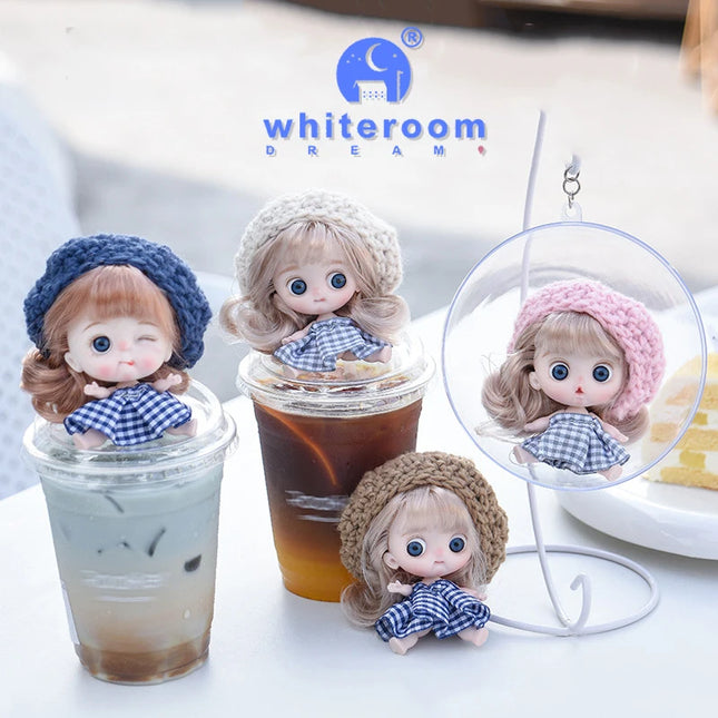 Small Dolls Mini Toys For Girls Gift Present House Accessories DIY Doll Furniture Set Bathroom Kitchen Living Room Bakery