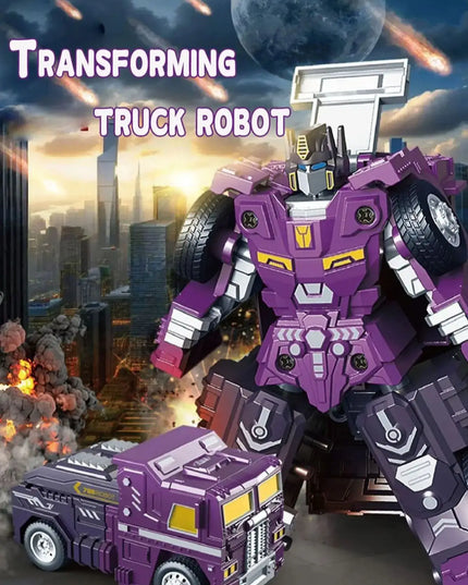 Children's transformable car toys, baby truck, mecha, robot, Police officer model, educational boy,Children's transformable toys