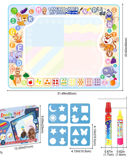 Magic Water Drawing Mat Coloring Doodle Mat with Magic Pens Educational Toys  Painting Board Montessori Toys for Kids Gifts
