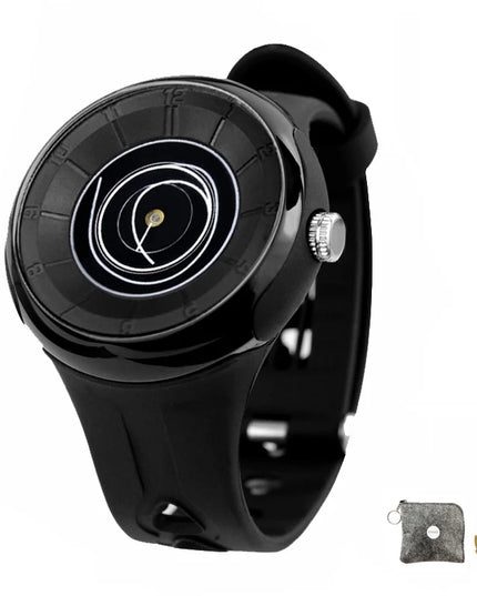 men's watch with a unique dial design, sporty flair, and a comfortable resin strap for both style and comfort.