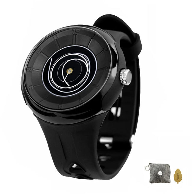 men's watch with a unique dial design, sporty flair, and a comfortable resin strap for both style and comfort.