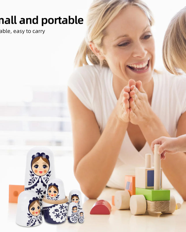 Toys Wooden Children's Handmade Animal Cartoon Kids Matryoshka Russian Vacation